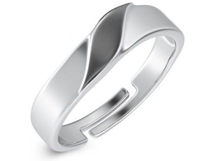 damsky strieborny prsten vlna