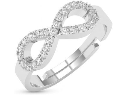 damsky strieborny prsten nekonecno