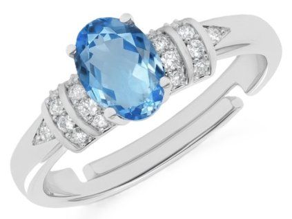 damsky strieborny prsten oceanske nebo