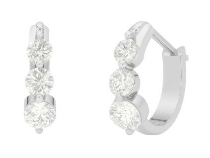 damske strieborne nausnice trojity lesk