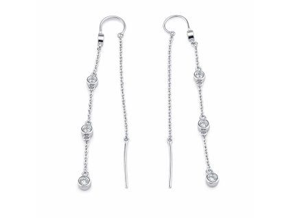 damske strieborne nausnice pad hviezd