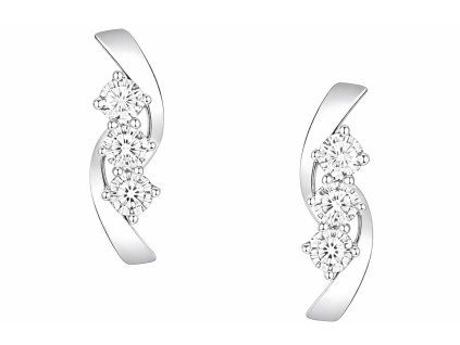 damske strieborne nausnice lunarny obluk