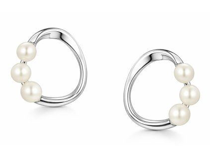 damske strieborne nausnice perlovy obluk