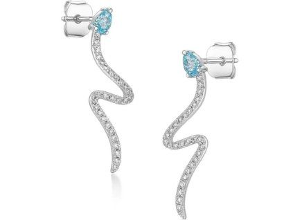 damske strieborne nausnice vodny had