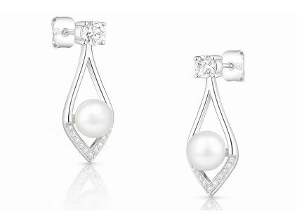 damske strieborne nausnice perlova slza