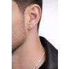panske ocelove nausnice muz ucho strieborna farba Magnetic Core