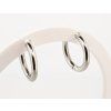 damske ocelove nausnice biely stojan strieborna farba Classic Hoops