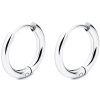 damske ocelove nausnice strieborna farba Classic Hoops