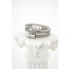 pansky ocelovy prsten biely stlp Silver Twist