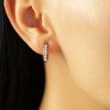 damske ocelove nausnice zena ucho strieborna farba Crystal Hoops