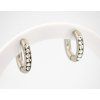damske ocelove nausnice biely stojan strieborna farba Crystal Hoops