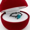 damsky prsten cierna krabicka tyrkysovy trn