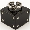 damsky prsten cierna kocka kvetinova elegancia