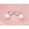 damske nausnice ruzovy tanier perla kruh