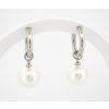 damske nausnice biely stojan perla kruh