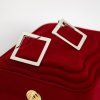 damske ocelove nausnice cervena krabicka strieborna farba Quadrata