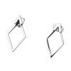 damske ocelove nausnice strieborna farba Diamantina Luxe