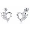damske ocelove nausnice strieborne srdiecka Mini Elegant