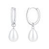 damske ocelove nausnice striebornej farby s perlou Pearls