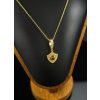 damsky nahrdelnik cierny stojan zlaty stit