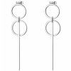 damske ocelove nausnice strieborna farba Geometric Lines