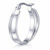 damska nausnica strieborna farba silver tide