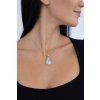 damsky nahrdelnik zena krk krystalova slza strieborny