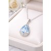 damsky nahrdelnik biela krabicka krystalova slza strieborny