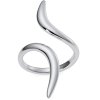 Dámsky prsteň Fluent s elegantným tvarom vlny z chirurgickej ocele.