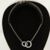 damsky naramok cierny stojan Linked Circles