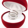 damsky prsten cervena krabicka strieborna spirala