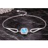 damsky strieborny naramok tmavy mramor Aqua Luminis