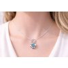 damsky strieborny nahrdelnik zena postava modre oko osudu