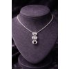 damsky strieborny nahrdelnik cierny stojan cesta osudu