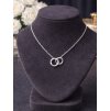 damsky strieborny nahrdelnik cierny stojan vecne spojenie