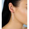 damske ocelove nausnice zena ucho strieborne linea wave
