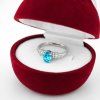 damsky strieborny prsten cervena krabicka oceanske nebo