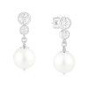 damske strieborne nausnice perla svitu