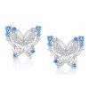 damske strieborne nausnice motyle azuru