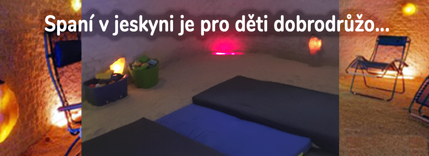 Spaní dětí v solné jeskyni Letňany