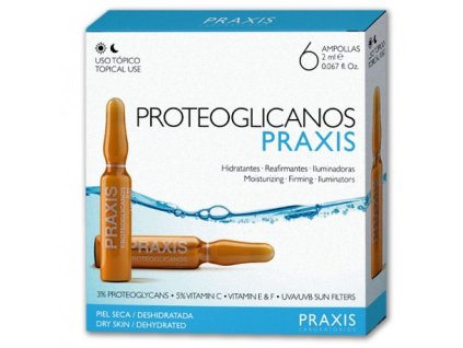 Praxis modré ampule pro hydrataci a lifting pleti proteoglicanos  6 amp.