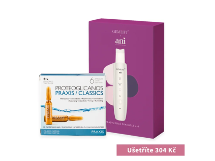 Ultrazvuková špachtle 4v1 + Hydratační ampule Praxis – Classics 6 ks