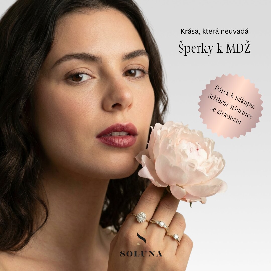 Šperky k MDŽ zlaté, stříbrné, se zirkonem