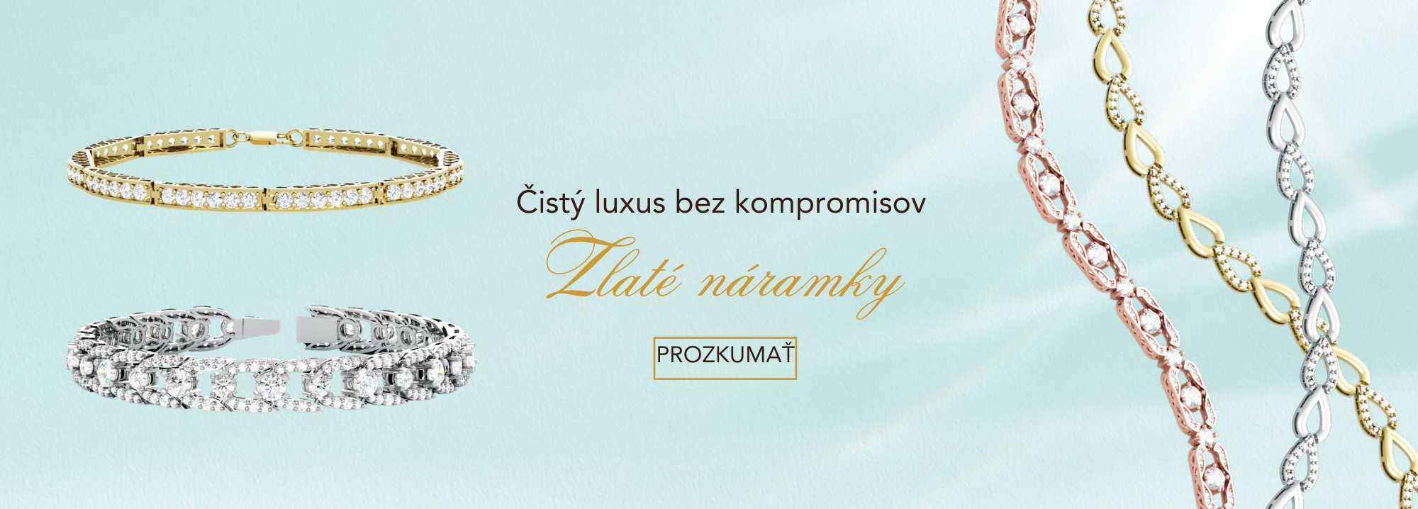 zlaté luxusné náramky