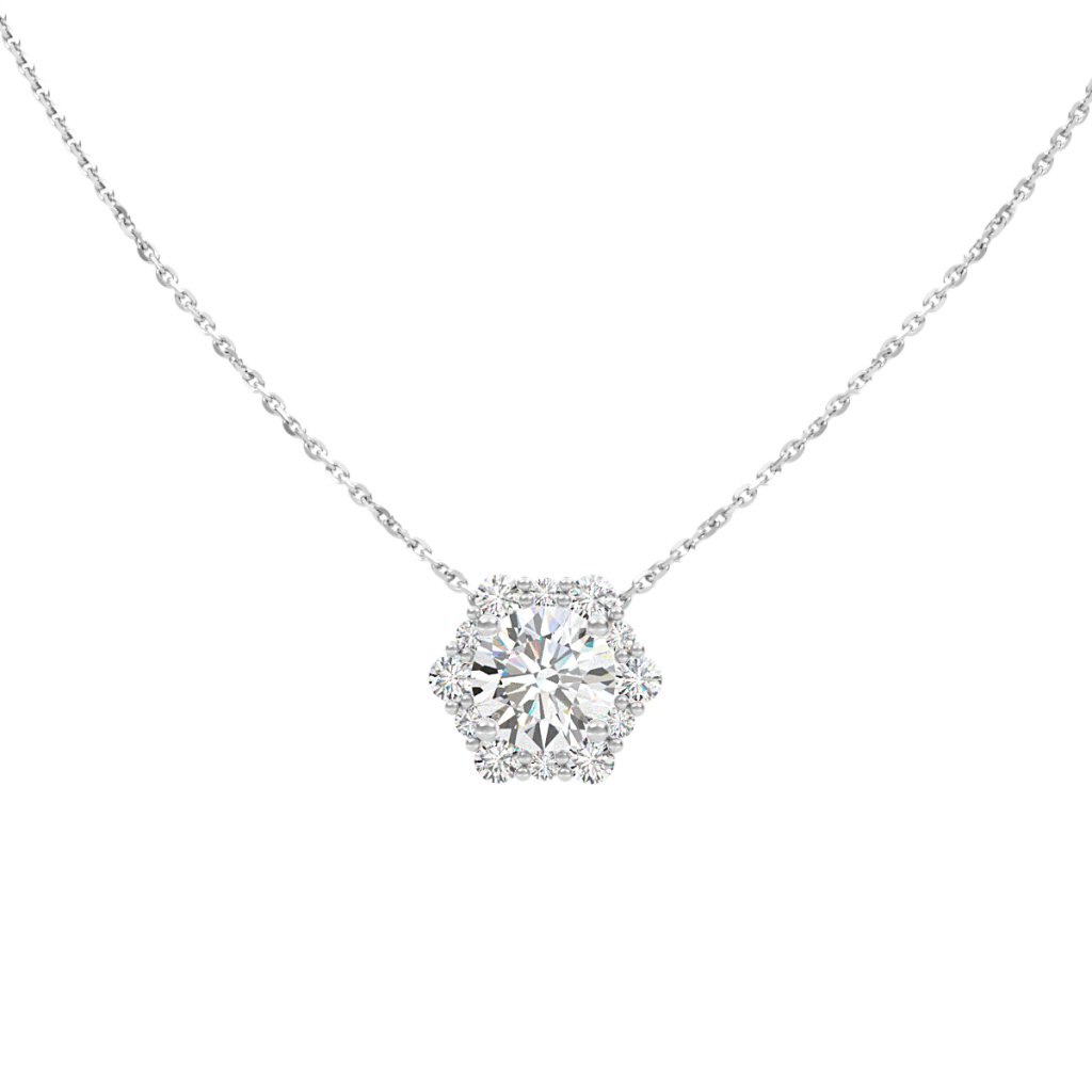 Něžný stříbrný přívěsek zavěšený na řetízku se zirkony AURORA