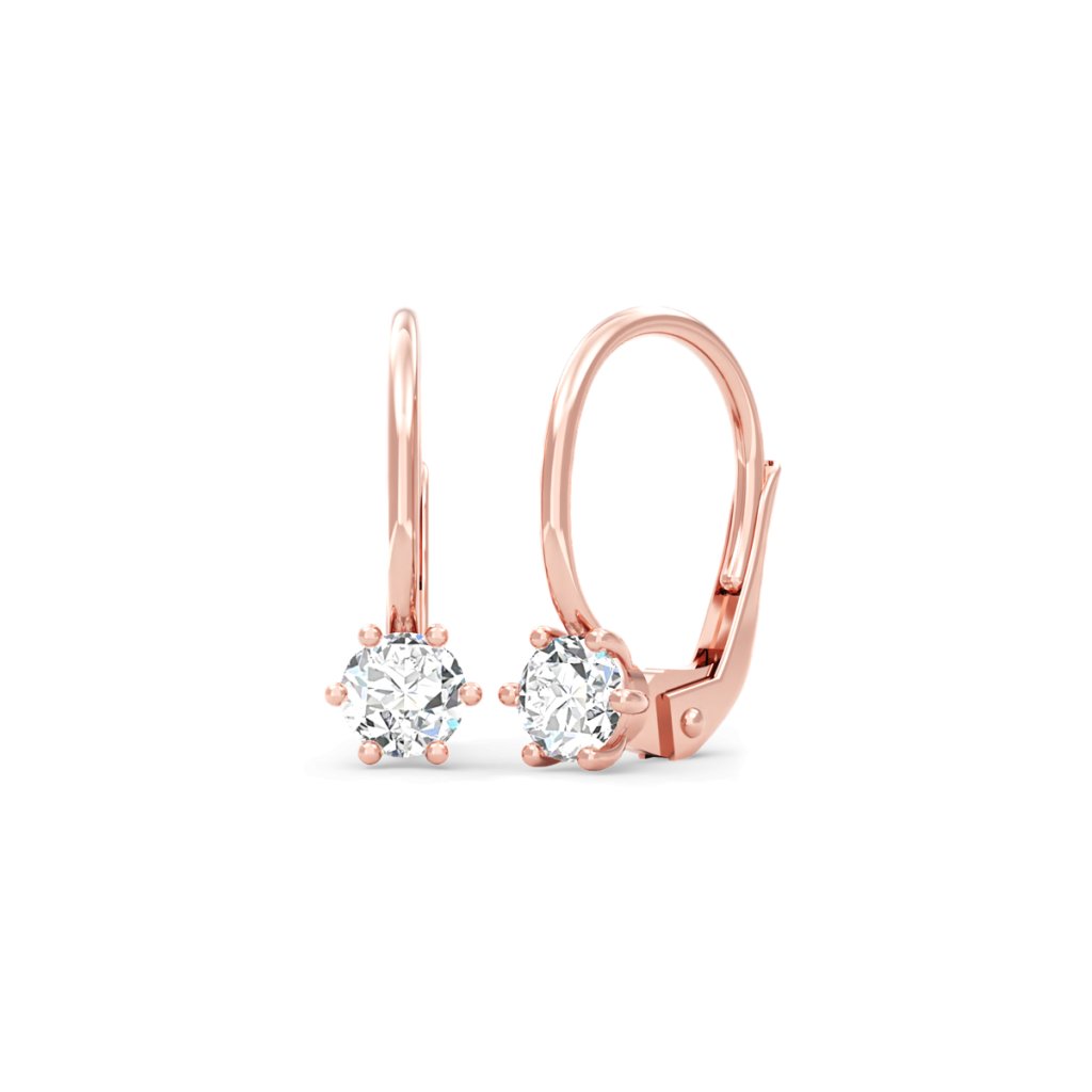 RAFAELA dívčí zlaté náušnice se zirkony růžové zlato