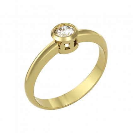 Zlatý prsten VARIO se zirkonem žluté zlato