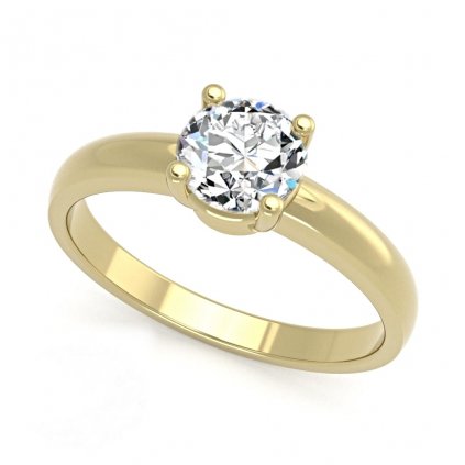 SIMON zlatý prsten se zirkonem žluté zlato
