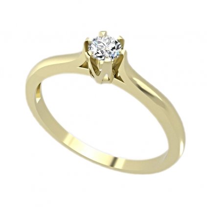 Půvabný zlatý DIAMANTOVÝ prsten CORALLI žluté zlato
