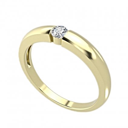 Půvabný zlatý DIAMANTOVÝ prsten ULRICIA žluté zlato